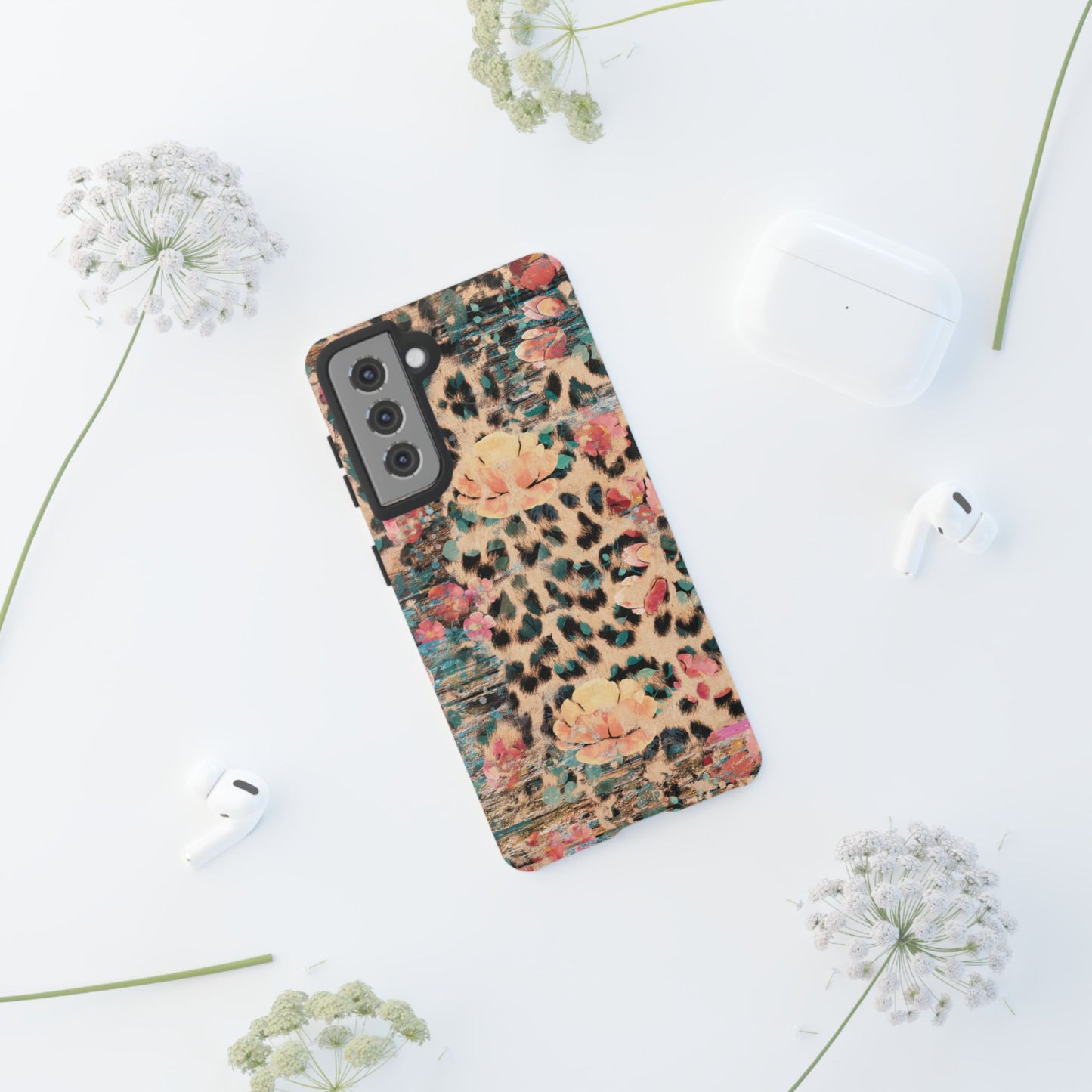 Rustic Floral Leopard - Samsung Galaxy Series Case