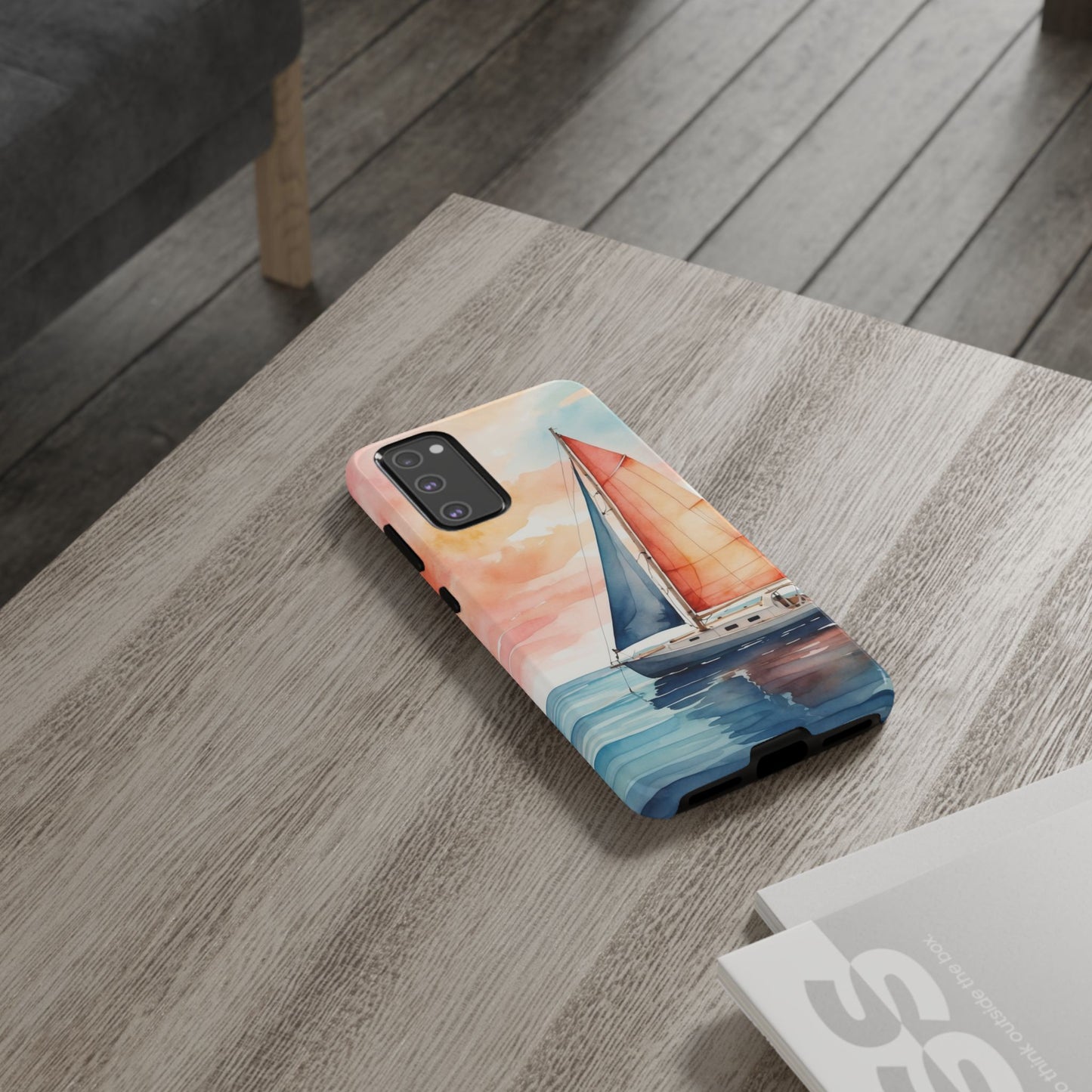 Sunset Sail Samsung Galaxy Case – Watercolor Sailboat and Sky Design