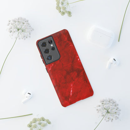 Bold Red Marble Samsung Galaxy Case – Luxe Modern Design with Vibrant Finish