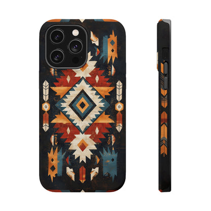 Southwestern Arrow & Diamond Tough MagSafe iPhone Case – Bold Tribal Design, Dual-Layer Protection