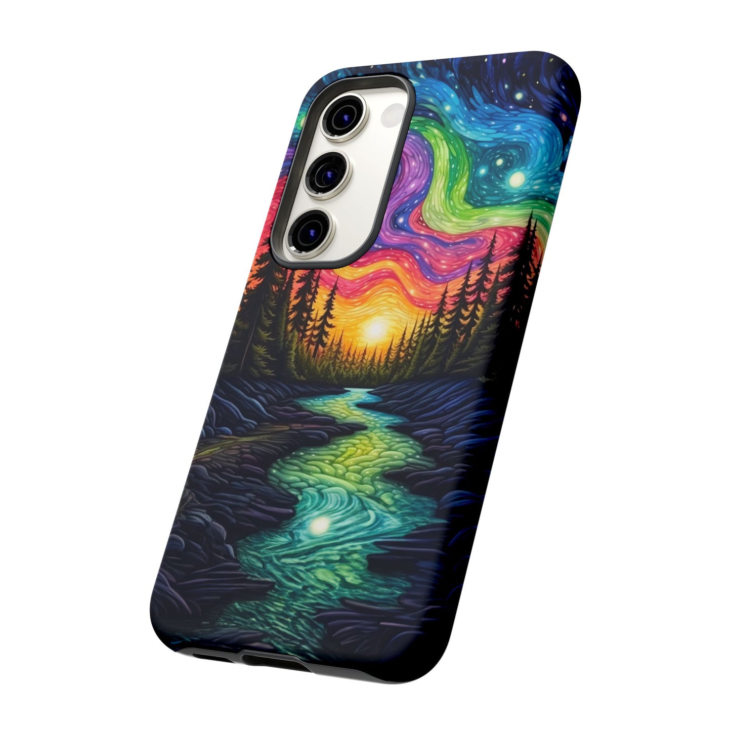 Celestial Nightscape Samsung Galaxy Case – Vibrant River and Starry Sky Design