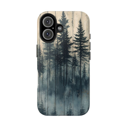 Misty Forest iPhone Case - Rustic Nature-Inspired Protective Cover