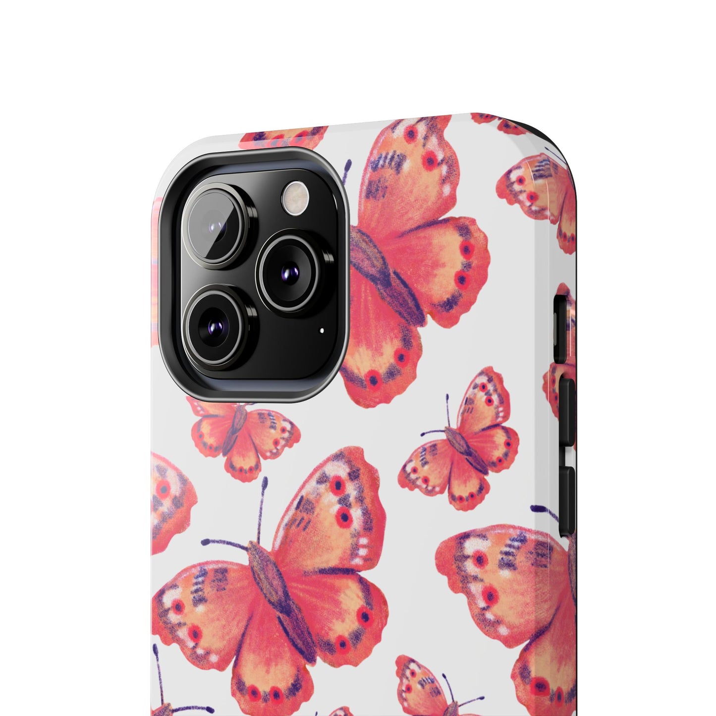 Coral Butterfly iPhone Case – Slim, Protective Design with Bold Watercolor Print