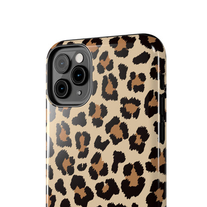 Wild Leopard Print Tough iPhone Case – Bold Animal Pattern Design with Dual-Layer Protection