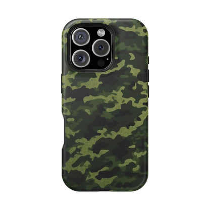 Dark Green Camouflage – MagSafe iPhone Case, Slim and Drop-Resistant