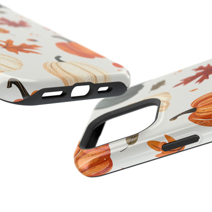 Autumn Pumpkin MagSafe iPhone Case – Fall Leaves and Harvest Design