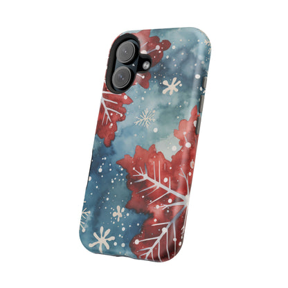 Crimson Snowflake Charm – MagSafe iPhone Case