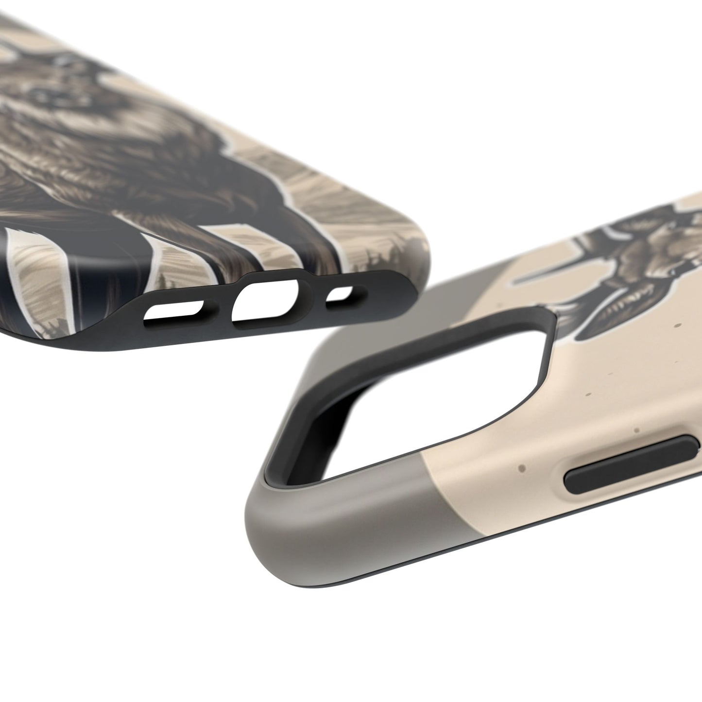 Monochrome Majesty – Regal Stag MagSafe iPhone Cases