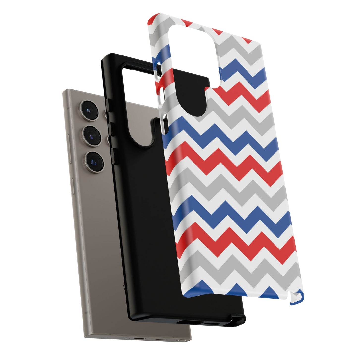 Patriotic Red, White & Blue Chevron – Bold Geometric Samsung Galaxy Case