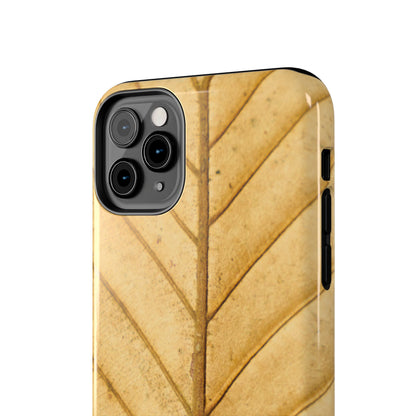 Golden Leaf Texture iPhone Case – Minimal Nature Design