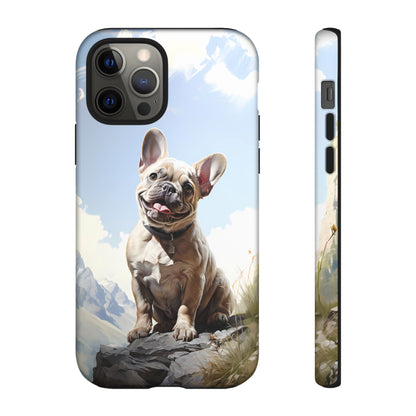 Frenchie iPhone Samsung Galaxy Phone Case! French Bull Dog Standing Proudly. Extremely Tough & Durable With Dual Layer Protection.