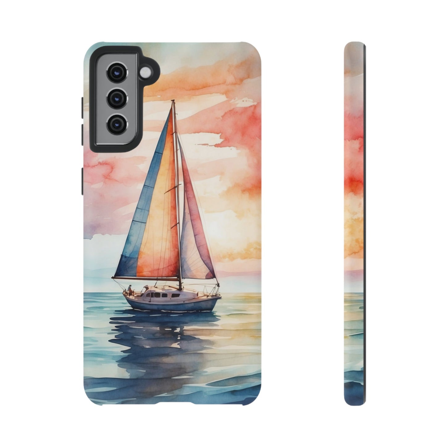 Sailboat Sunset Samsung Galaxy Case – Vibrant Watercolor Design