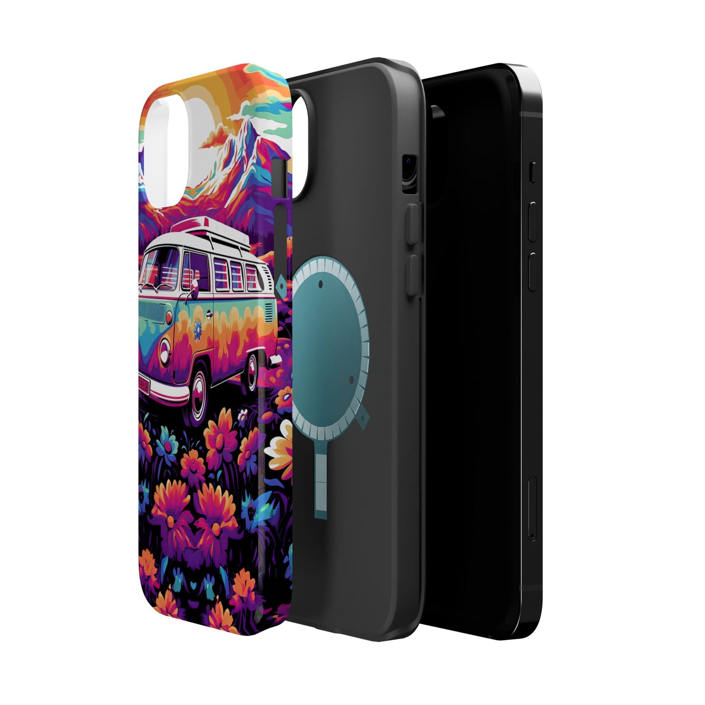 Groovy Floral Sunset Van – MagSafe iPhone Series Case