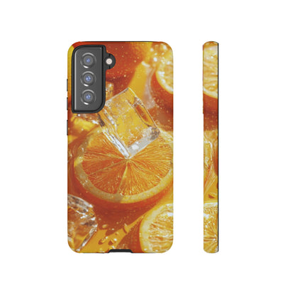 Citrus Orange Splash Samsung Galaxy Case – Dual-Layer Tough Protection, Vibrant Summer Design