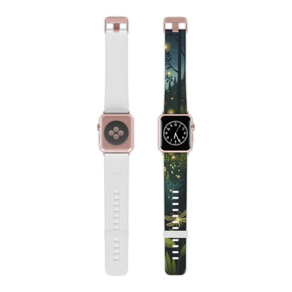 Firefly Midnight Mountain Frenzy Apple Watch Band | Glowing Fireflies in the Forest