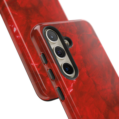 Bold Red Marble Samsung Galaxy Case – Luxe Modern Design with Vibrant Finish