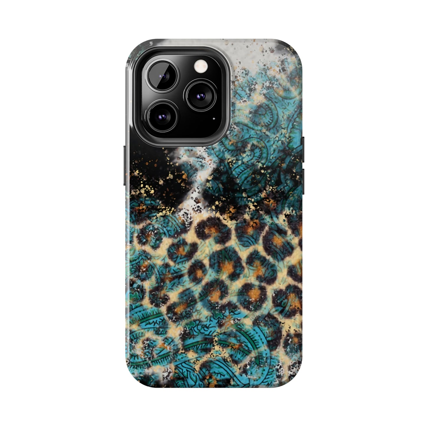 Turquoise Paisley Cowhide Leopard - iPhone Series Case