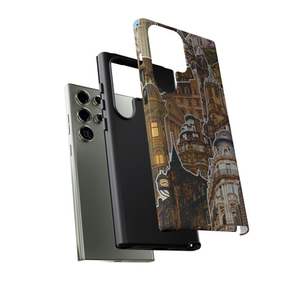 Vintage Architectural Collage Samsung Galaxy Case – Tough Dual-Layer Protection with Matte Finish