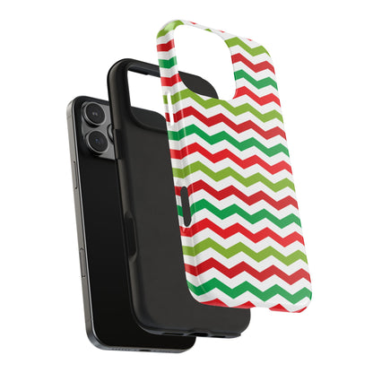 Vibrant Fiesta Chevron – Yellow Green, Green & Red Geometric Case