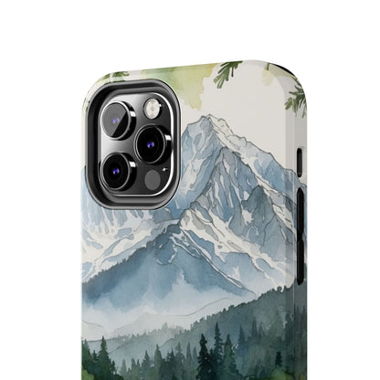 Watercolor Alpine Mountainscape - iPhone Case