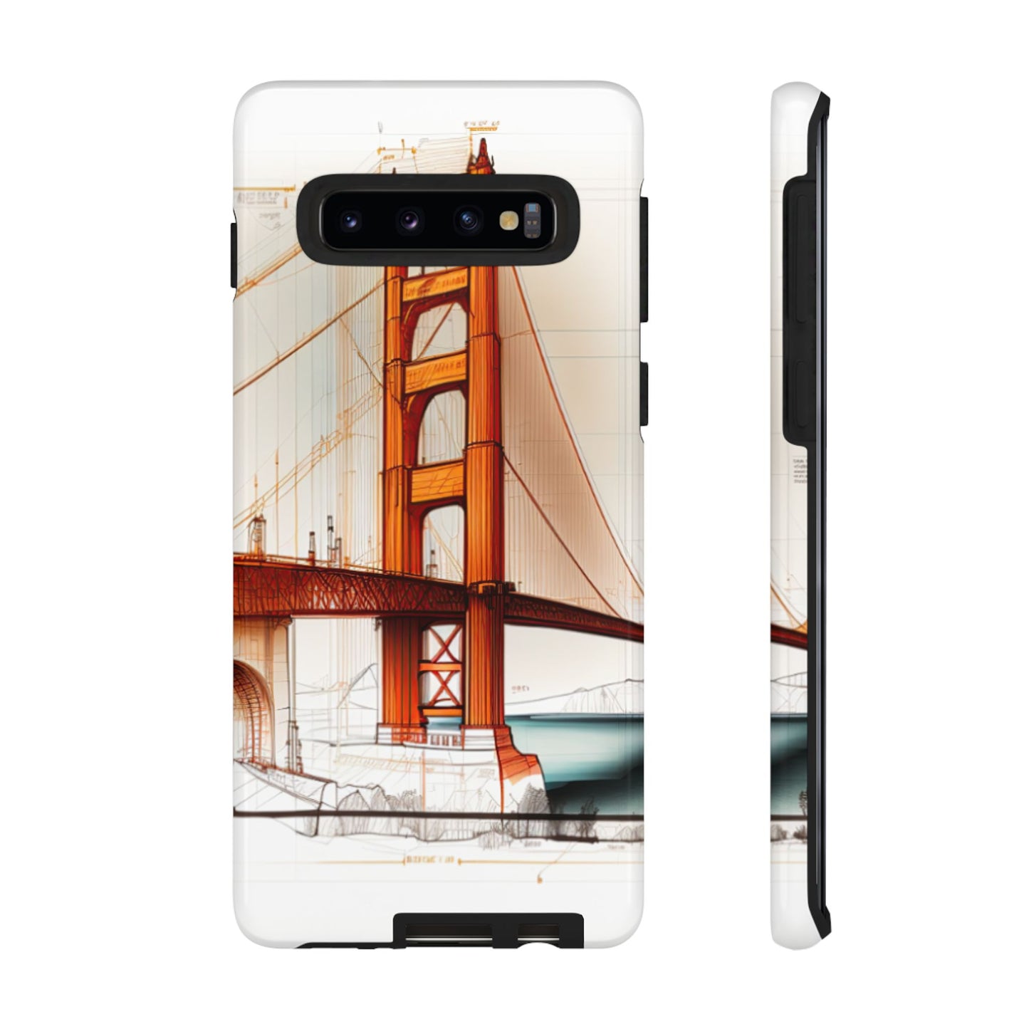 Golden Gate Bridge Samsung Galaxy Case - Architectural Sketch Design