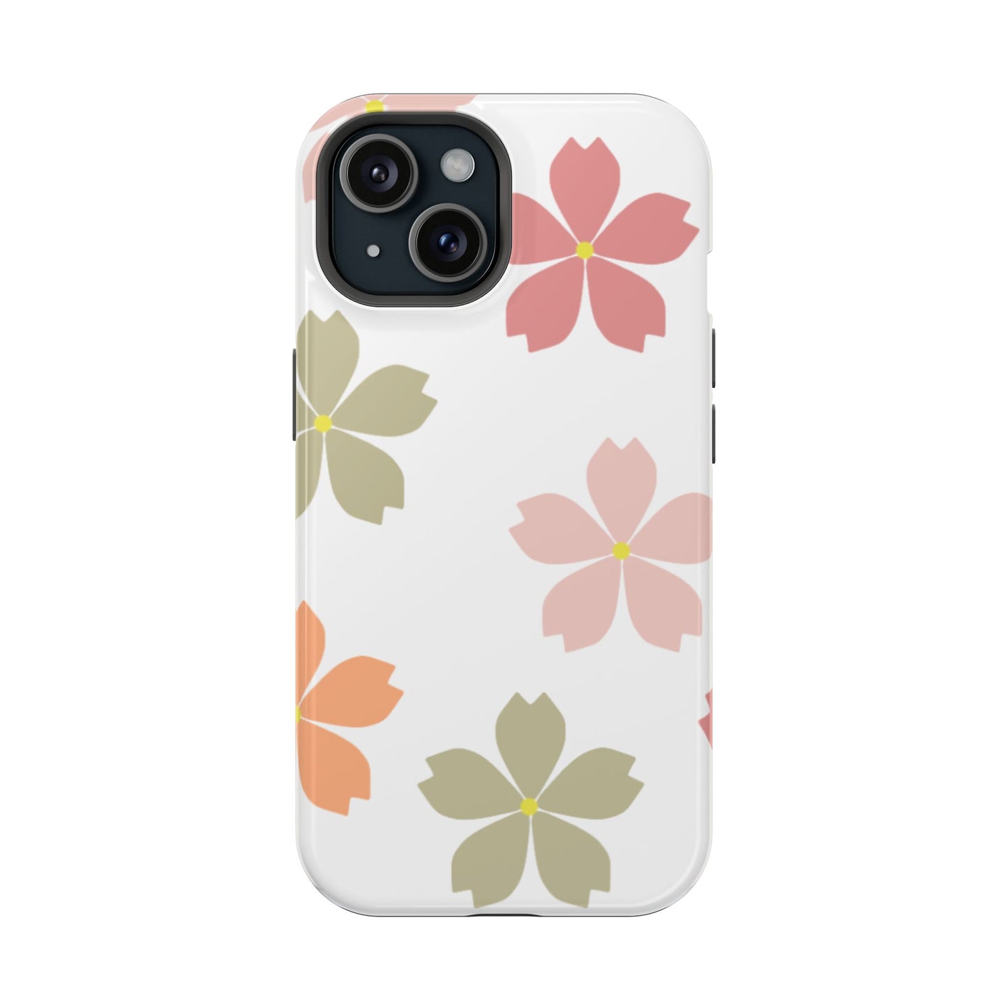 Pastel Sakura Blossom Tough MagSafe iPhone Case – Durable Design with Soft Matte Finish