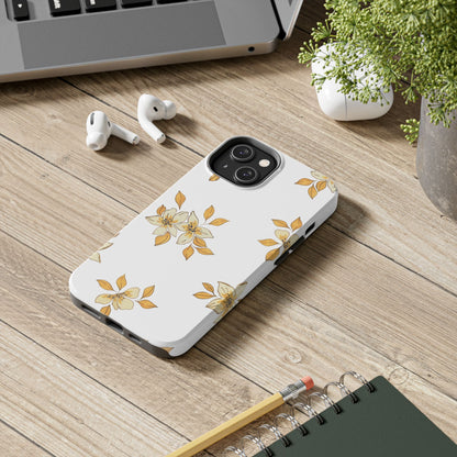 Delicate Yellow Blossom iPhone Case – Minimalist Floral Design with Matte Finish