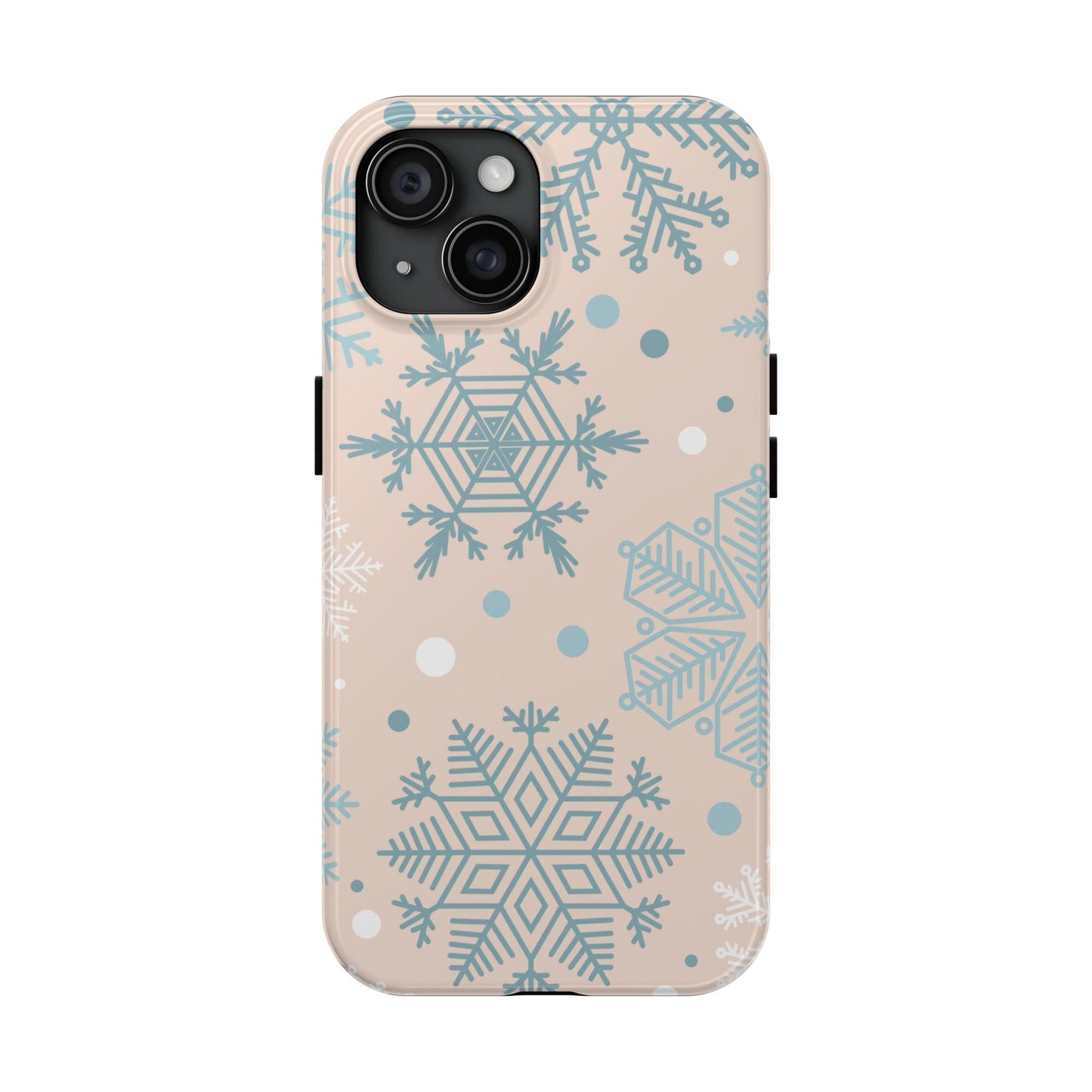 Winter Snowflakes iPhone Case – Shockproof, Smooth Matte Finish, Dual-Layer Protection