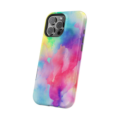 Pastel Watercolor Dream MagSafe iPhone Case – Slim Profile, Glossy Finish