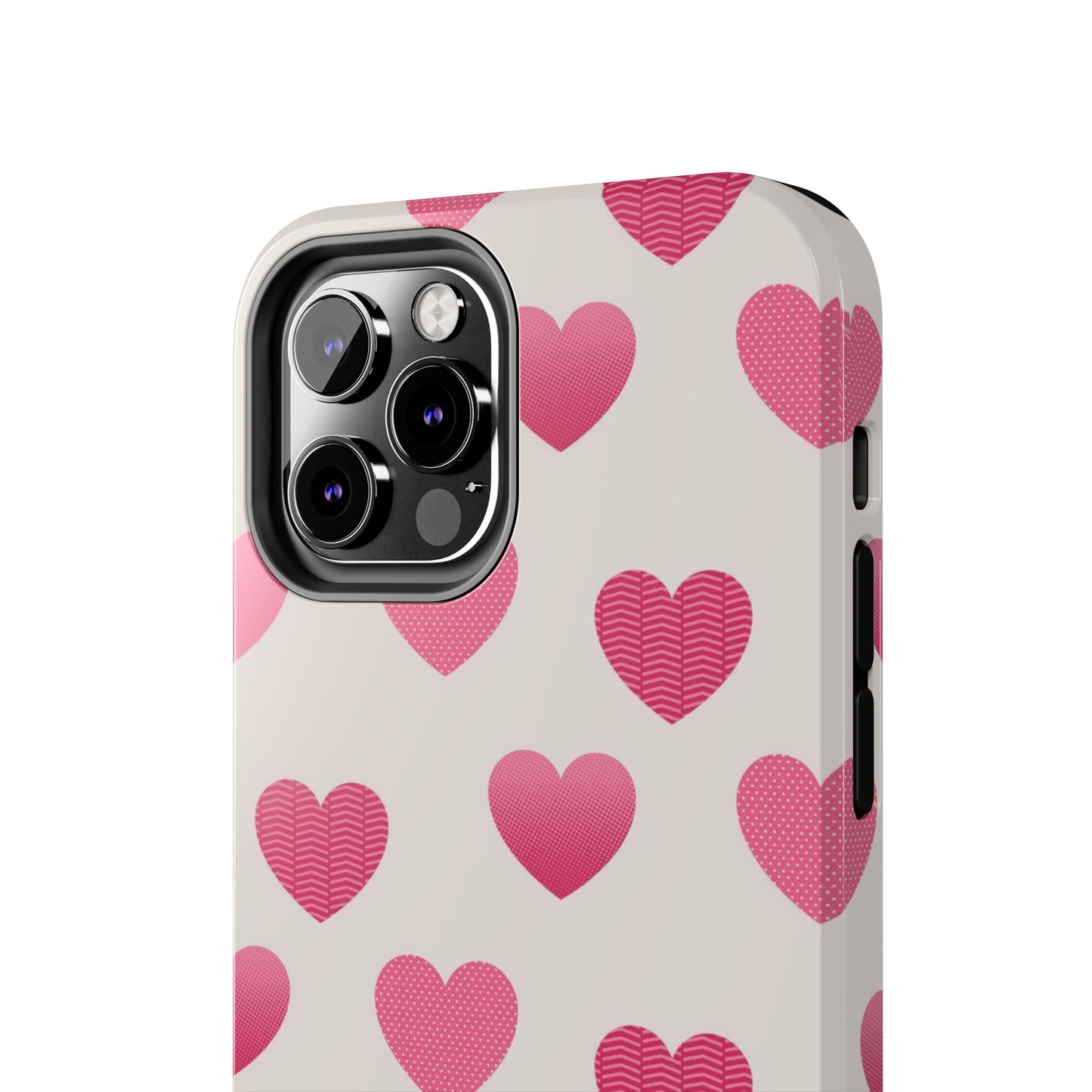 Textured Hearts iPhone Case