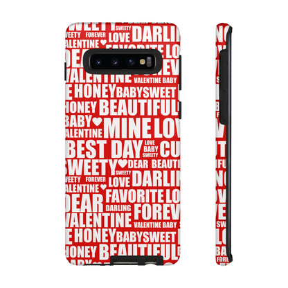 Valentine's Love Typography Samsung Galaxy Case