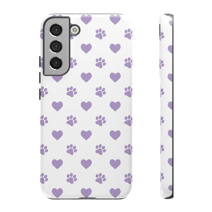 Paw Prints & Hearts – Samsung Galaxy Case, Cute and Durable Design