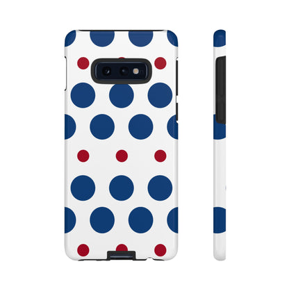 Bold Navy & Red Polka Dot Pattern – Samsung Galaxy Case