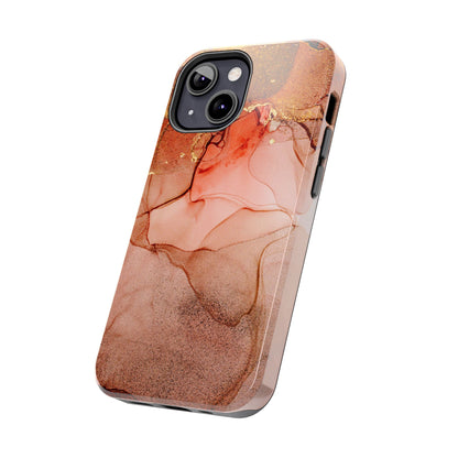 Ruby Red Marble Samsung Galaxy Case - Elegant Red Marble with Gold Accents