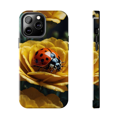 iPhone Case: Ladybug on Yellow Petals