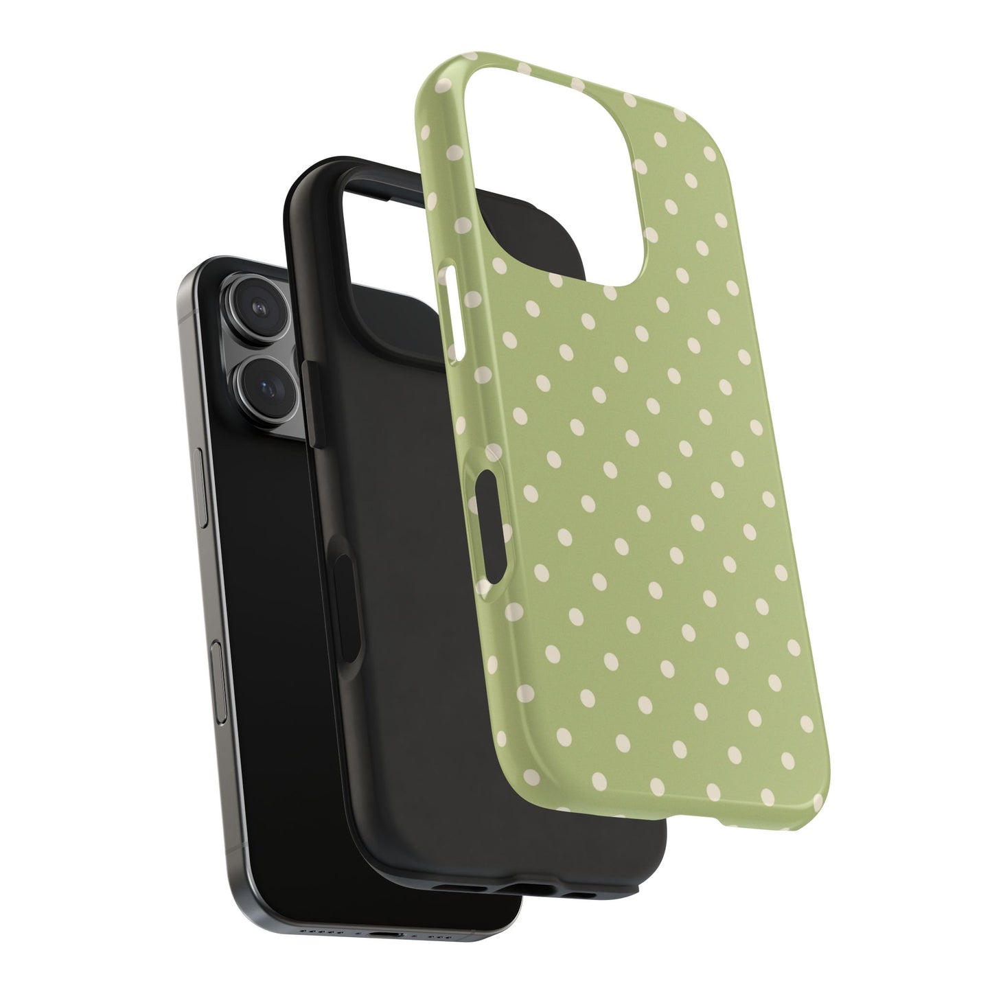 Sage Green Polka Dots – iPhone Case