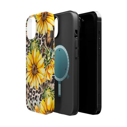 Leopard Sunflower Chic - MagSafe  iPhone Series Case