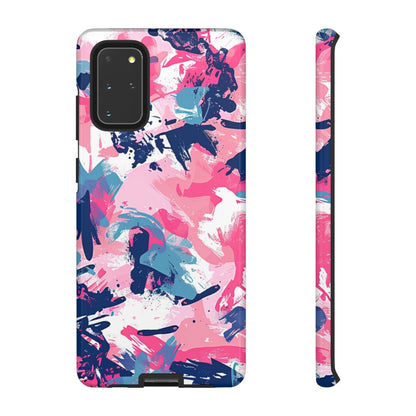 Vibrant Pink & Navy Abstract Splash – Samsung Galaxy Case