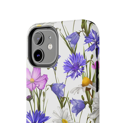 Wildflower Meadow iPhone Case – Purple, Blue, and White Floral Design