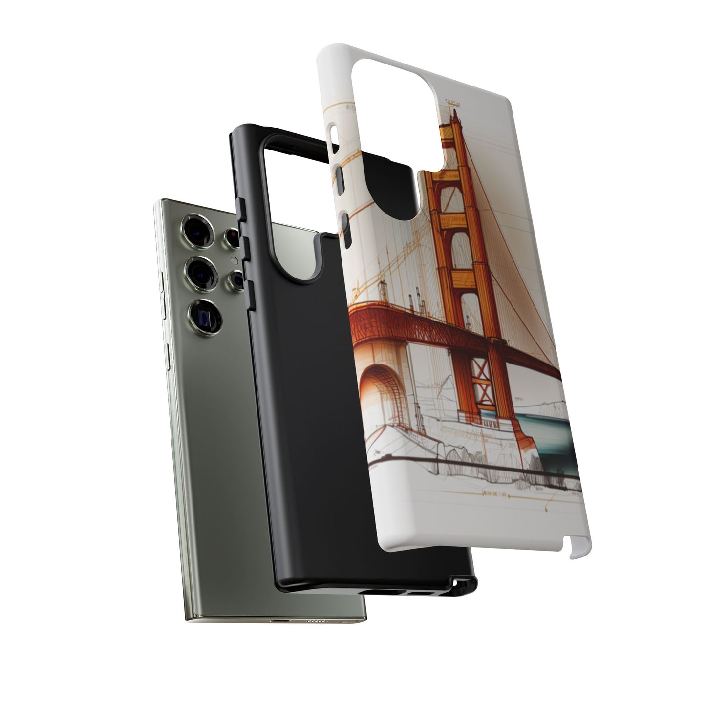 Golden Gate Bridge Samsung Galaxy Case - Architectural Sketch Design