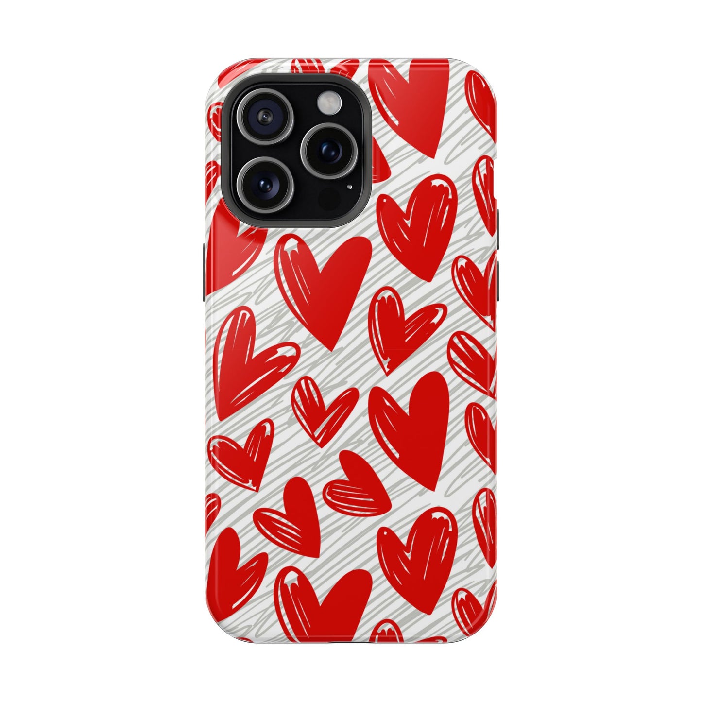 MagSafe Case: Whimsical Heart Doodle