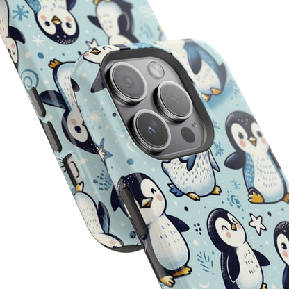 Cute Penguin Parade iPhone Case