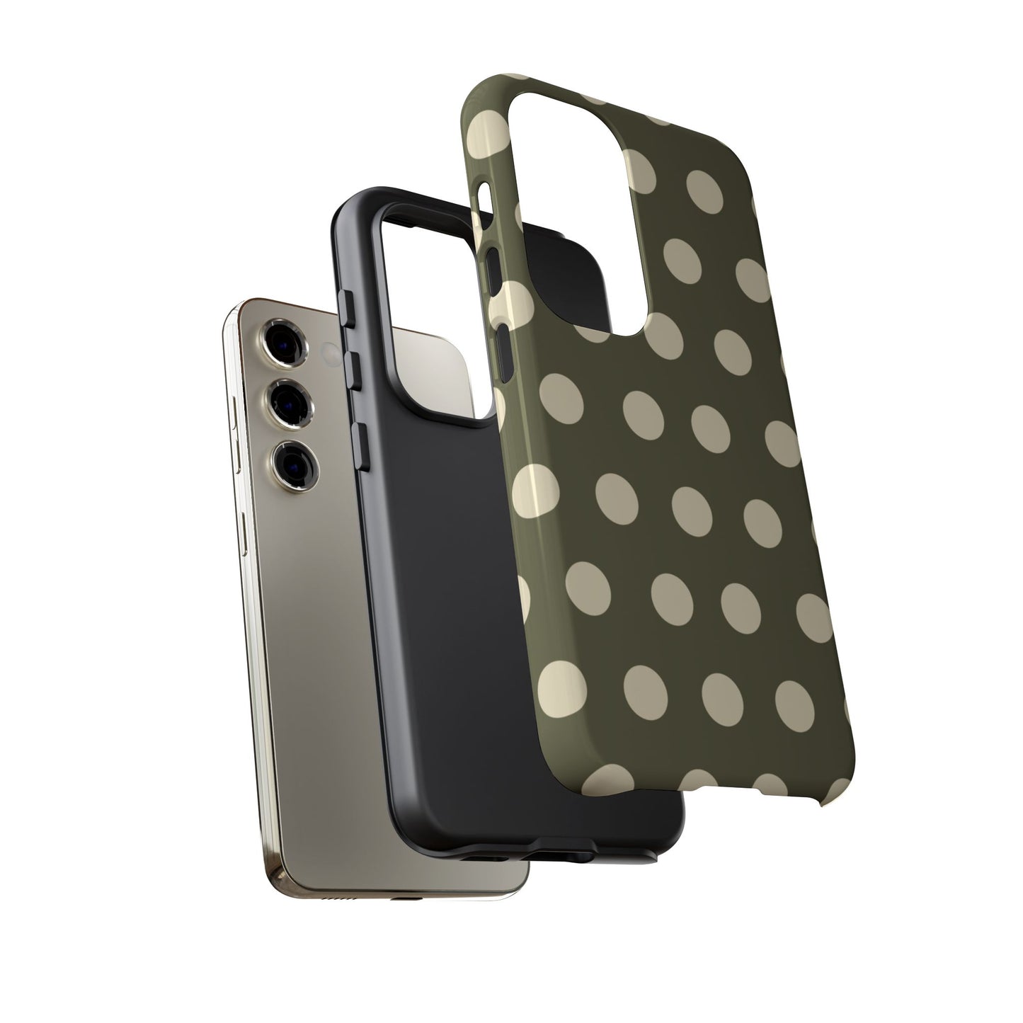 Vintage Green & Cream Polka Dots – Samsung Galaxy Case