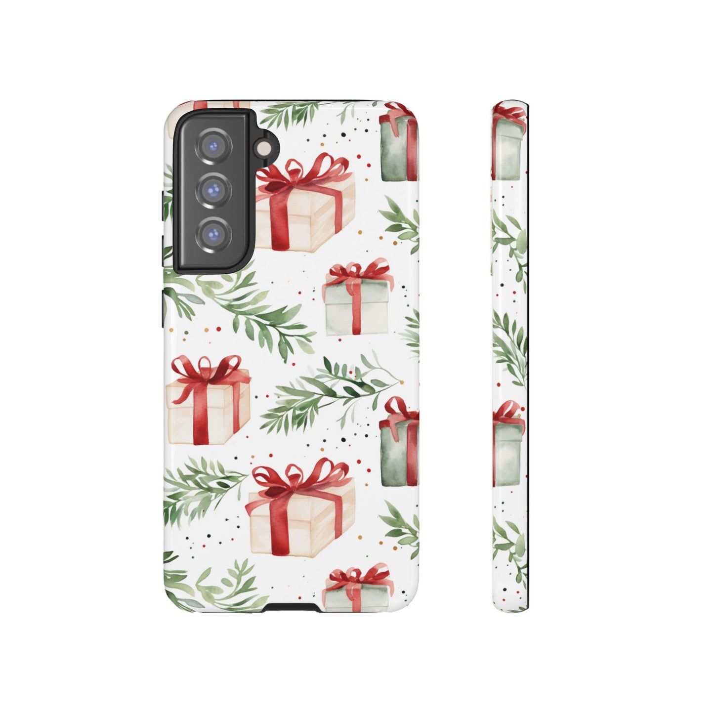 Watercolor Holiday Gifts & Greenery - Samsung Galaxy Series Case