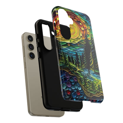 Radiant Forest Sunset Samsung Galaxy Case – Artistic Landscape Design