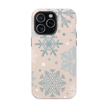 Winter Snowflakes MagSafe iPhone Case – Shockproof, Smooth Matte Finish, Dual-Layer Protection