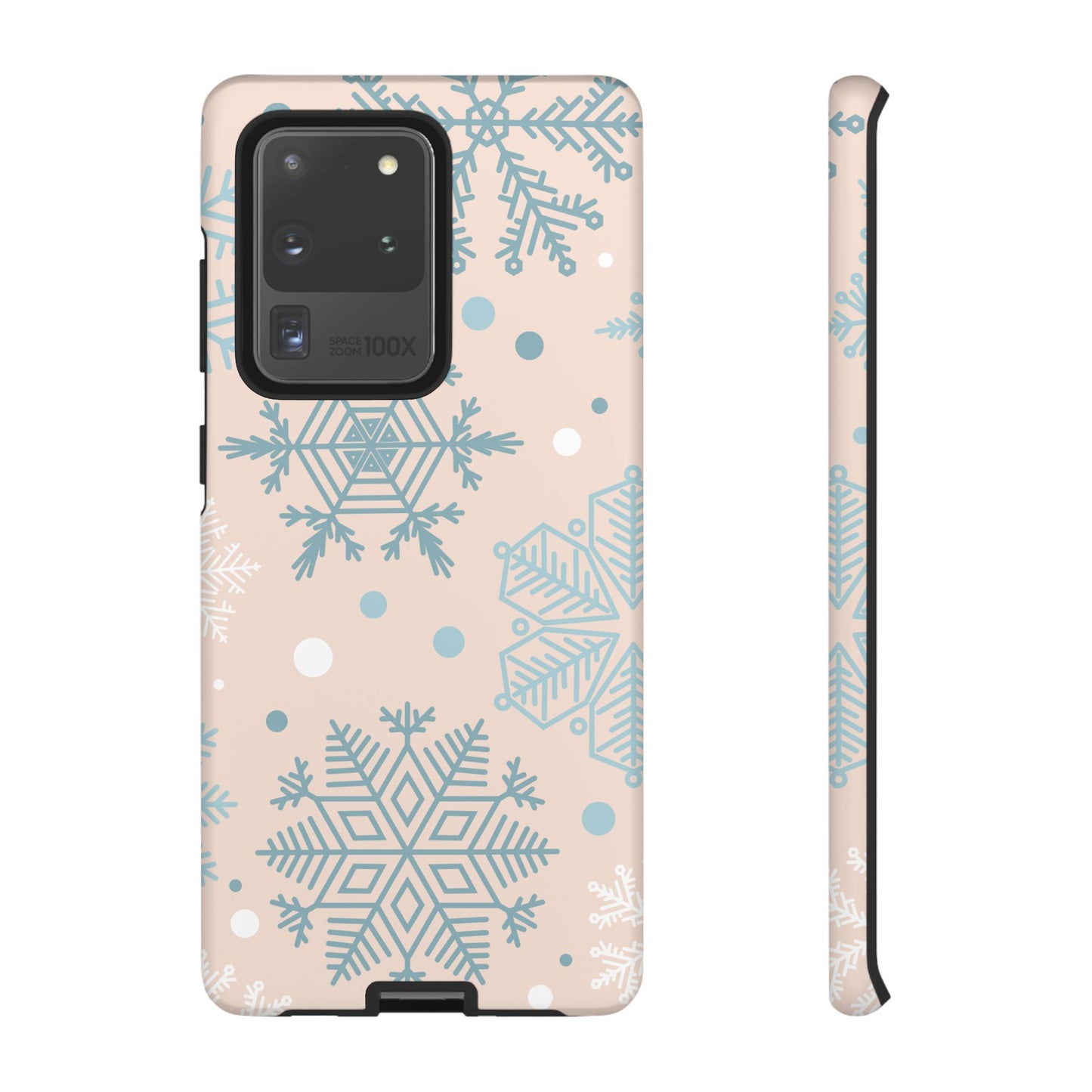 Winter Snowflakes Samsung Galaxy Case – Shockproof, Smooth Matte Finish, Dual-Layer Protection