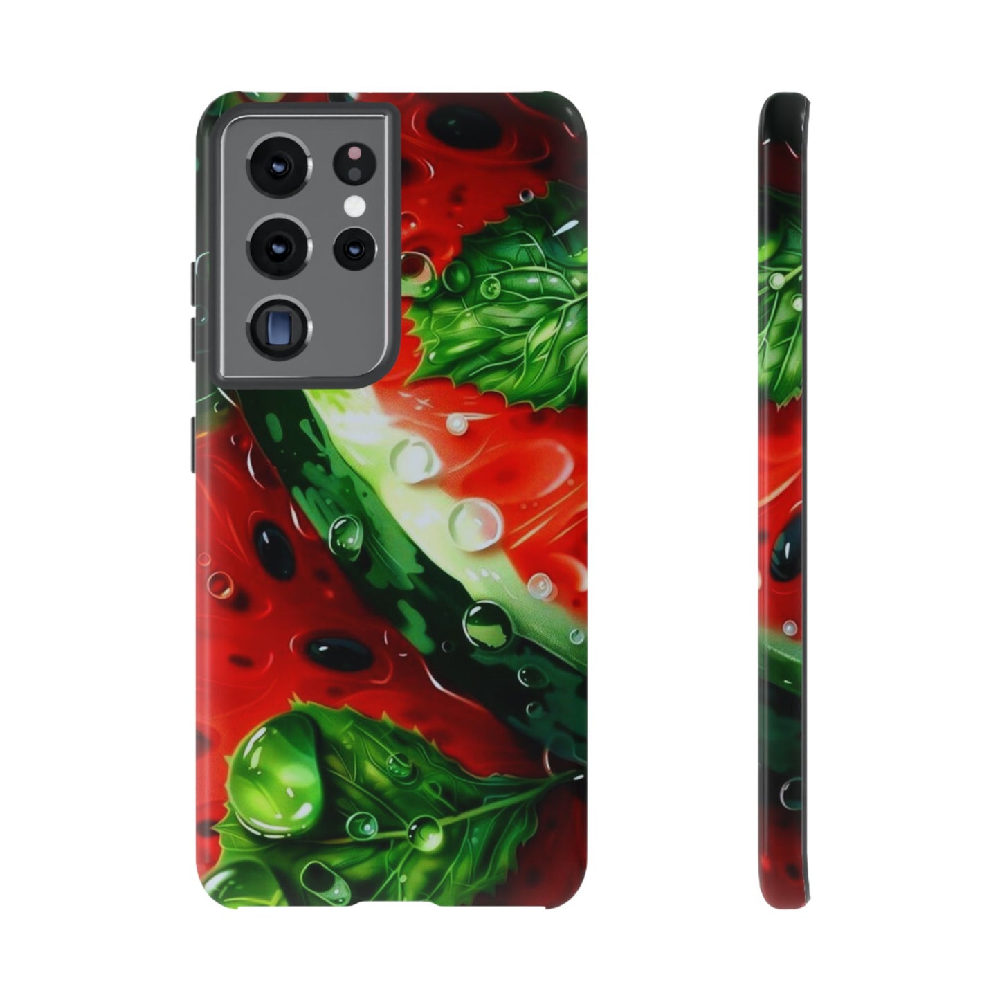 Juicy Watermelon & Mint Samsung Galaxy Case – Tough Dual-Layer, Vibrant Summer Design