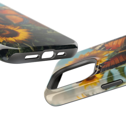 Vibrant Butterfly & Sunflower – MagSafe iPhone Case