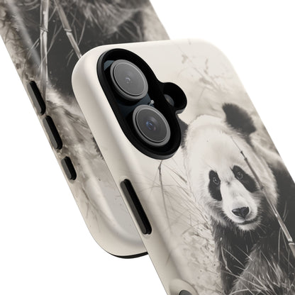 Premium Cute Phone Case: Charcoal Art Panda Bear